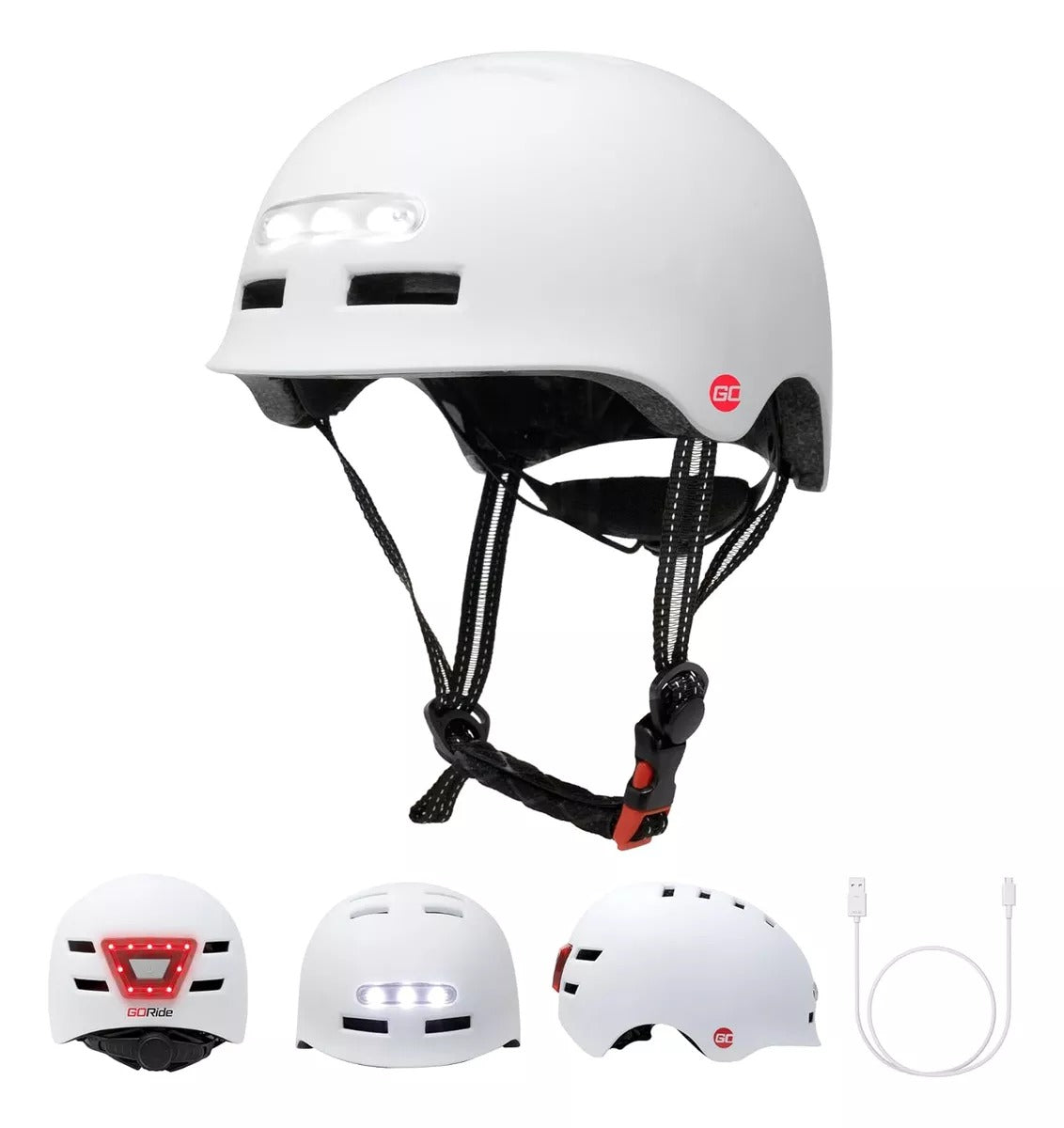 Casco Urbano Ajustable Equipado Con Luz Led