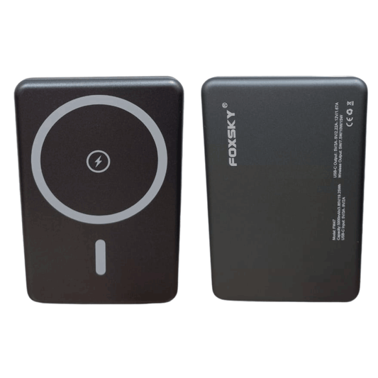 Batería  Ultradelgada,  Magnética en Aluminio De Carga Rápida Inalámbrica FOXSKY