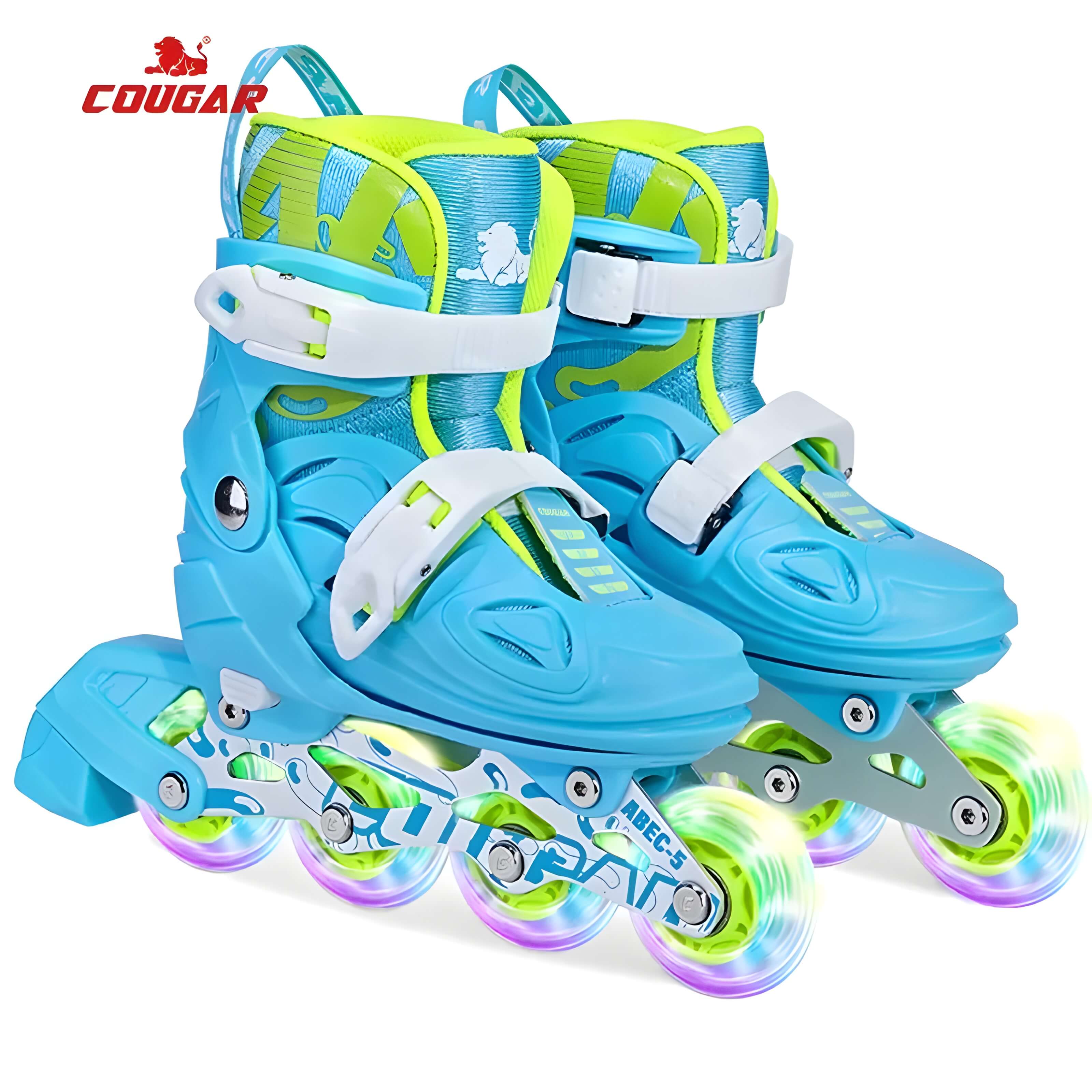 Combo Infantil de Patines Ajustables con llantas de Luz + Casco + Kit de Protecciones